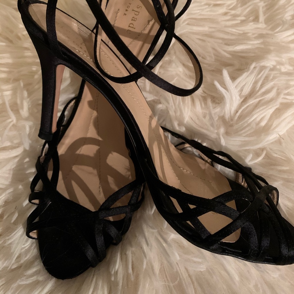 kate spade Black Strappy High Heel Sandals